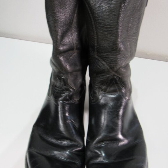 AVONITE Hypalon Oil Resistant Leather Men’s Cowboy Work Boots Black 9.5 EE USA - Picture 6 of 11